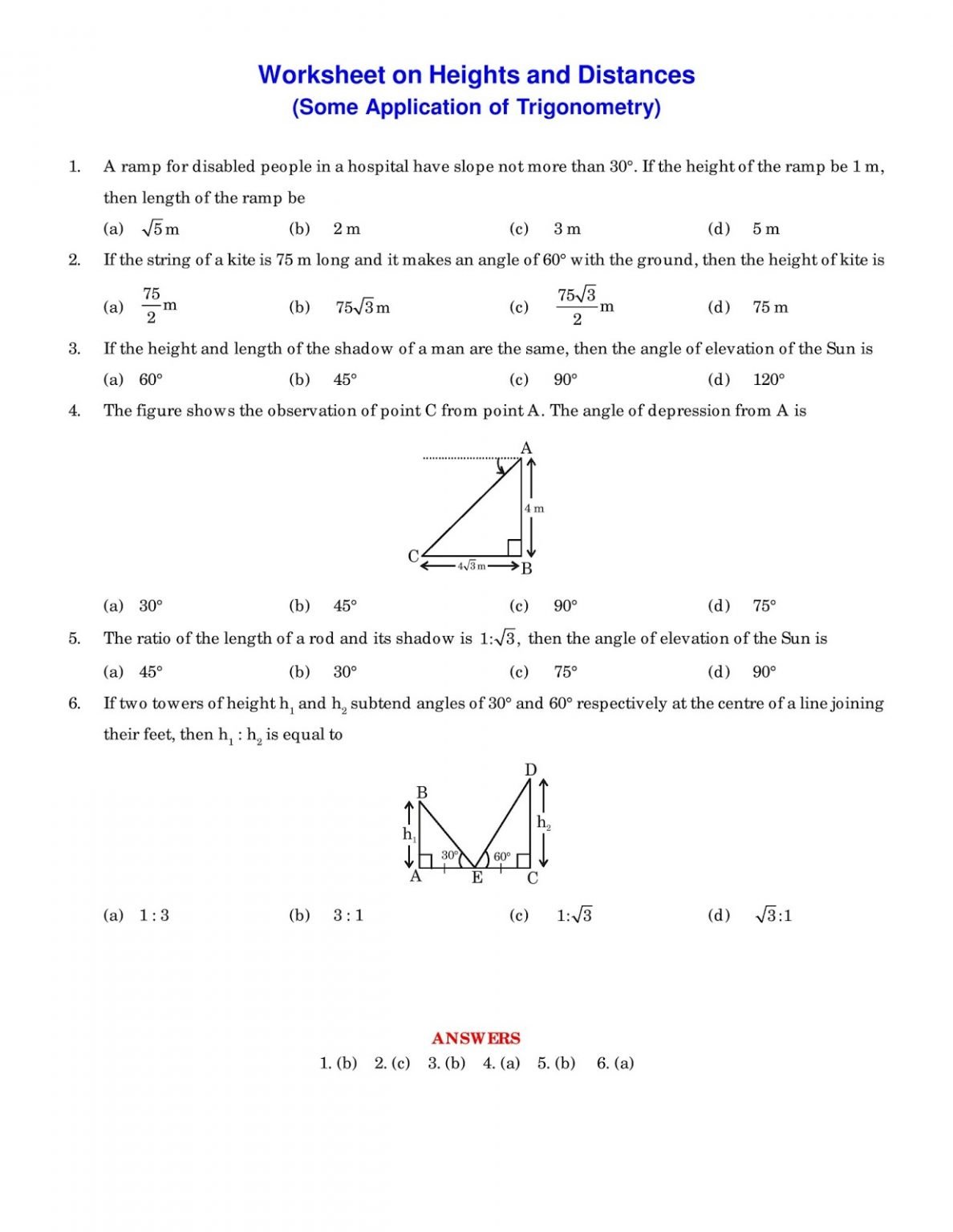 Height and Distance Calculation with Formula & Example