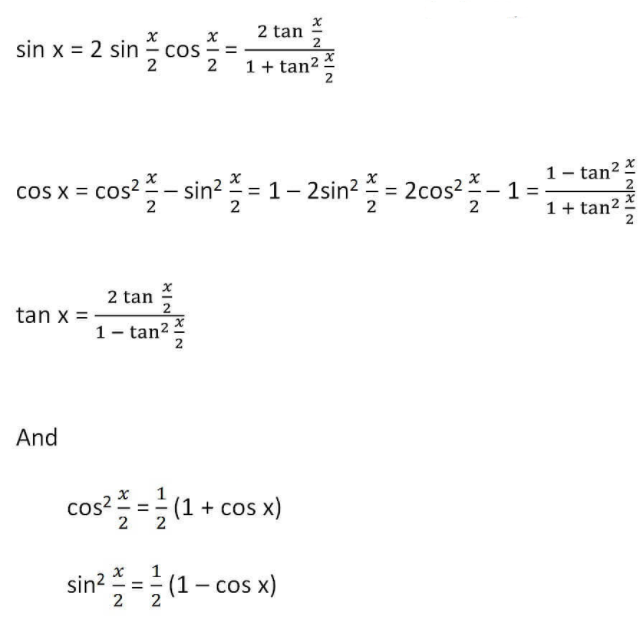 hALF Angle Formula