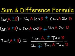 Sum And Difference Trig Identities - [Trigonometry Formula]