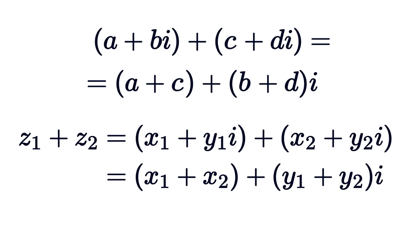 Add Complex Numbers Step by Step Examples