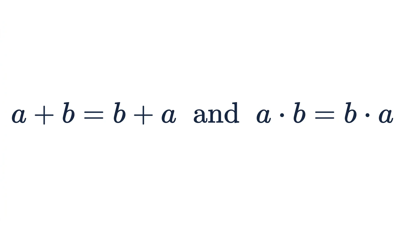 Commutative Property Math Rule with Examples